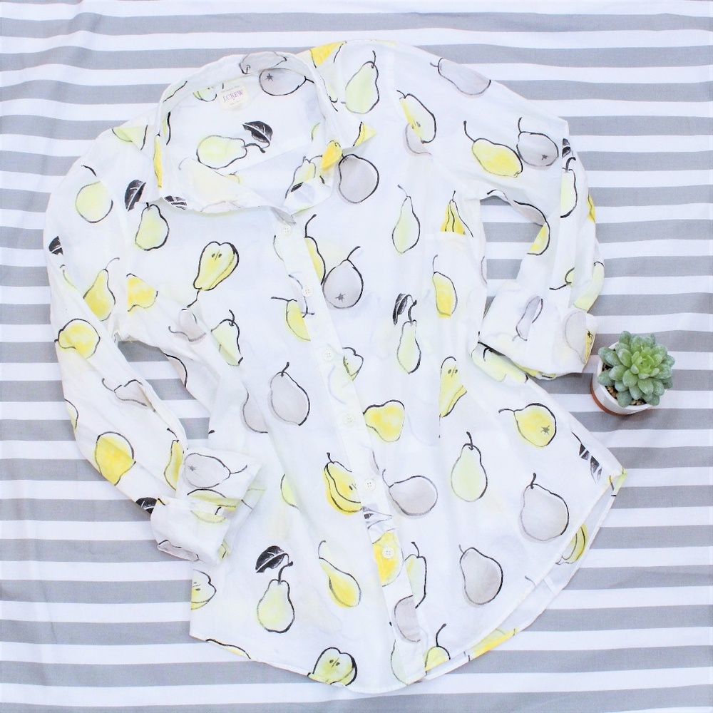 J. Crew Perfect Shirt in Pear